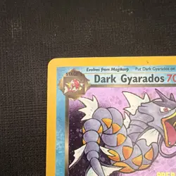 Pokemon TCG Dark Gyarados 8/82 Team Rocket Prerelease Holo Rare 70 HP 1999 - Image 2