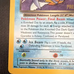 Pokemon TCG Dark Gyarados 8/82 Team Rocket Prerelease Holo Rare 70 HP 1999 - Image 5