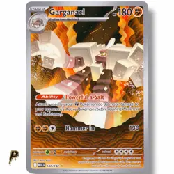 2025 Pokemon Mega Evolution Garganacl 147/132 Illustration Rare Holo NM - Image 1