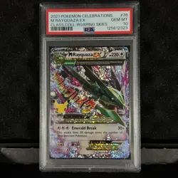 Pokemon M Rayquaza EX Holo 76/108 Celebrations Classic Collection PSA 10 - Image 1