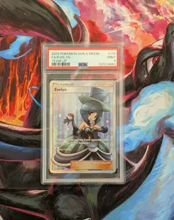 2019 POKEMON SUN & MOON TEAM UP #175 FULL ART/EVELYN PSA 9 - Image 1