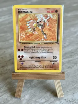Pokemon TCG Hitmonlee 22/62 Fossil Non Holo Rare (English) - LP - Image 1