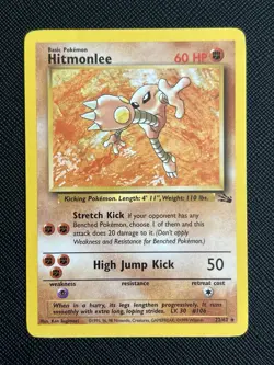 Pokemon TCG Hitmonlee 22/62 Fossil Non Holo Rare (English) - LP - Image 2