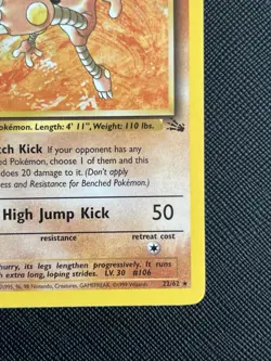 Pokemon TCG Hitmonlee 22/62 Fossil Non Holo Rare (English) - LP - Image 5