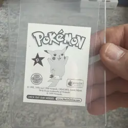 1999 MERLIN POKEMON STICKER #S1 PIKACHU PRISM📈🔥 - Image 2