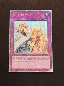 Yu-Gi-Oh! TCG Solemn Warning RA02-EN078 Quarter Century SR NM/M - 1st Ed. - Image 1