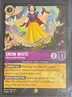 Snow White - Merry as the Morning 37/204 Disney Lorcana Wilds Unknown Regular NM - Image 1