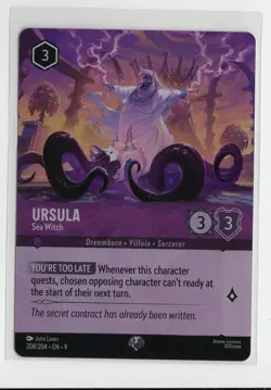 Ursula - Sea Witch 208/204 Epic Holofoil Fabled NM Disney Lorcana - Image 1