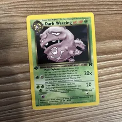 Pokemon Dark Weezing TCG Non-Holo Card 31/82 1st Edition Rare LP+ Condition - Image 2