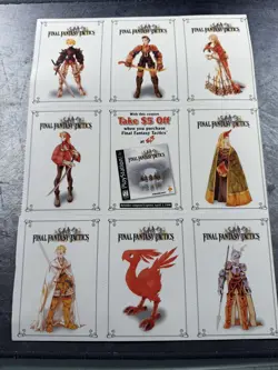 March 1998 Vintage Final Fantasy Tactics Character Cards - Playstation Magazine - Image 1