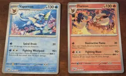 Eevee Full Reverse Holo Scarlet & Violet 151 Pokemon Card Lot Jolteon Vaporeon - Image 4