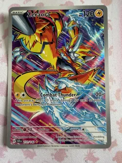 Pokemon TCG Zeraora Card Stellar Crown Illustration, Rare, 151/142 - Image 1