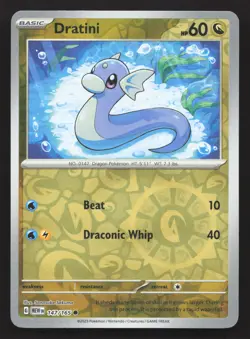 Pokemon Dratini 147/165 Reverse Holo Common SV: Scarlet & Violet 151 NM - Image 1