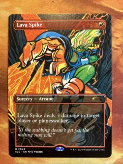 MTG Borderless Lava Spike Secret Lair: EVERYTHING IS ON FIRE!! - Image 1