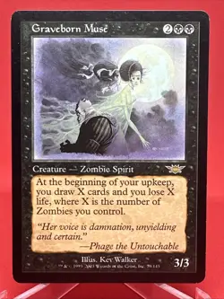 Magic Mtg Legions Graveborn Muse LP - Image 1