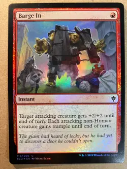 MTG 1x FOIL Barge In Throne of Eldraine Pauper Modern Magic the Gathering x1 NM - Image 1