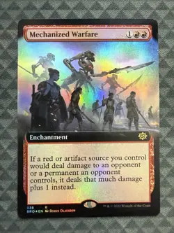 MTG Mechanized Warfare #338 Foil Extended Art Rare The Brothers’ War (BRO) - Image 2
