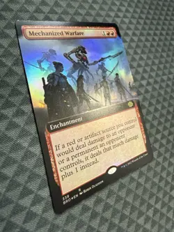 MTG Mechanized Warfare #338 Foil Extended Art Rare The Brothers’ War (BRO) - Image 3