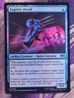 Fugitive Droid 0040 Teenage Mutant Ninja Turtles Magic: The Gathering Foil LP - Image 1