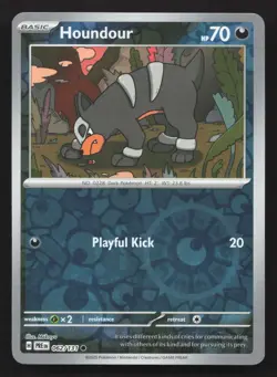 Pokemon Houndour 062/131 Reverse Holo Common SV: Prismatic Evolutions NM - Image 1