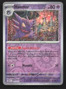 Pokemon Haunter 093/165 Reverse Holo Uncommon SV: Scarlet & Violet 151 NM - Image 1