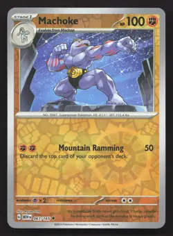 Pokemon Machoke - 067/165 Reverse Holo Uncommon SV: Scarlet & Violet 151 NM - Image 1
