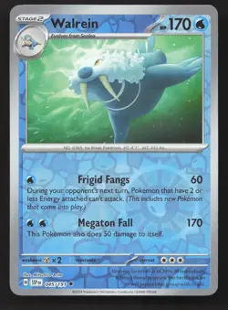 Pokemon Walrein 045/191 Reverse Holo Uncommon SV08: Surging Sparks NM - Image 1