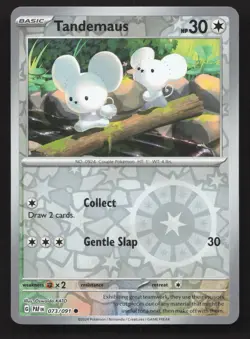 Pokemon Tandemaus - 073/091 Reverse Holo Common SV: Paldean Fates NM - Image 1