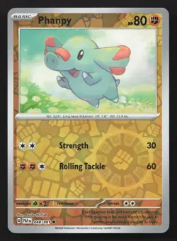 Pokemon Phanpy 048/091 Reverse Holo Common SV: Paldean Fates NM - Image 1
