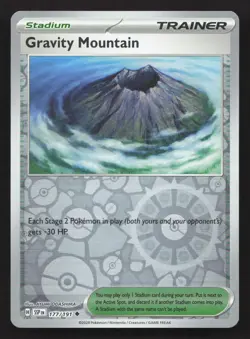 Pokemon Gravity Mountain 177/191 Reverse Holo Uncommon SV08: Surging Sparks NM - Image 1