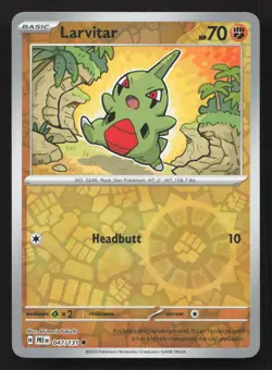 Pokemon Larvitar 047/131 Reverse Holo Common SV: Prismatic Evolutions NM - Image 1