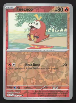Pokemon Fuecoco 029/191 Reverse Holo Common SV08: Surging Sparks NM - Image 1
