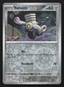 Pokemon Varoom - 064/091 Reverse Holo Common SV: Paldean Fates NM - Image 1