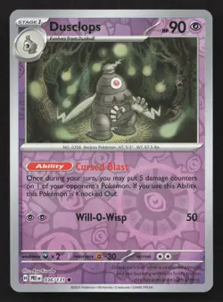 Pokemon Dusclops 036/131 Reverse Holo Common SV: Prismatic Evolutions NM - Image 1