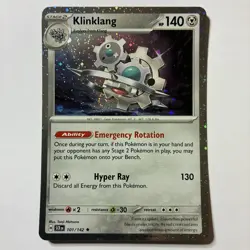 Klinklang 101/142 Cosmos Holo Swirl Stellar Crown Pokemon Card Rare - Image 1