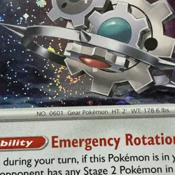Klinklang 101/142 Cosmos Holo Swirl Stellar Crown Pokemon Card Rare - Image 2
