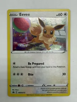 Eevee Swsh212 Black Star Promo Sword & Shield Promo Cards Cosmo Holo - NM SWIRL - Image 3