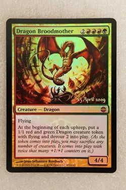 MTG Magic The Gathering Card Dragon Broodmother Promo Foil *53/145 - Image 1