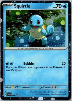 Pokemon Card - Squirtle (Cosmos Holo) Scarlet & Violet Promo 048 Promo Holo NM - Image 1