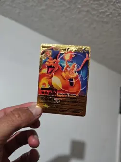 Pokemon Charizard 522 GOLD CARD Fan Art Play - Image 1