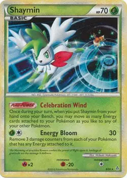 Pokemon HS Unleashed Card Holo Rare Shaymin 8/95 - Image 1