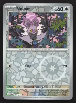 Pokemon Noibat 090/131 Reverse Holo Common SV: Prismatic Evolutions NM - Image 1