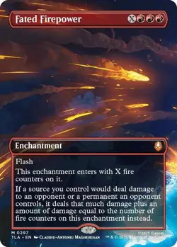 Fated Firepower Borderless - TLA 0297 - NM - MTG Magic - Image 1