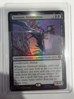 Gwenom, Remorseless Foil 0286 Marvel Spider-Man Magic The Gathering - Image 1