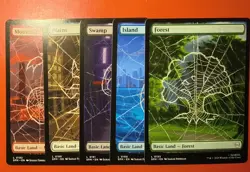 MTG, LAND PLAY SET: SPIDER-MAN,5 LANDS, UNPLAYED , REGULAR FINISH, NM, SPM - Image 1