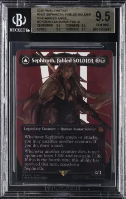 2025 MTG FINAL FANTASY SURGE FOIL #0527 SEPHIROTH, FABLED SOLDIER BGS 9.5 - Image 1