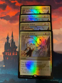 MTG Tarkir Dragonstorm Inevitable Defeat Foil x 4 - Image 1