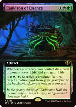 Cauldron of Essence Foil Extended Art Secrets of Strixhaven NM MTG - Image 1