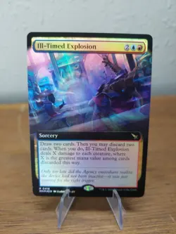 1x - Ill-Timed Explosion - FOIL Extended ART - Murders at Karlov Manor - NM MTG - Image 1