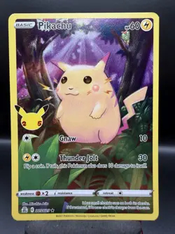 Pikachu 5/25 Holo Rare Full Art | Pokemon 25th Celebrations LP - Image 1